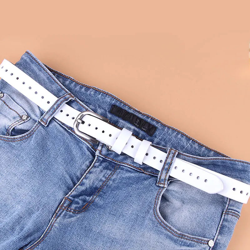 חגורת עור בעיצוב מחורר לנשים - Smallsupershop