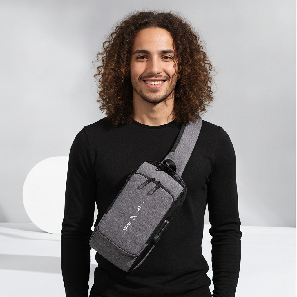 LockPack™ – the chest bag that keeps your important things safe, so you can focus on the road