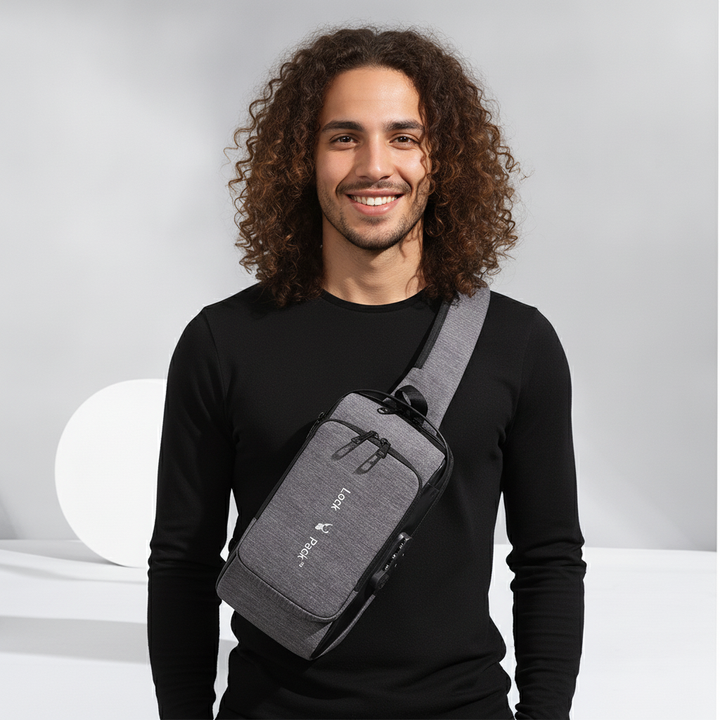 LockPack™ – the chest bag that keeps your important things safe, so you can focus on the road