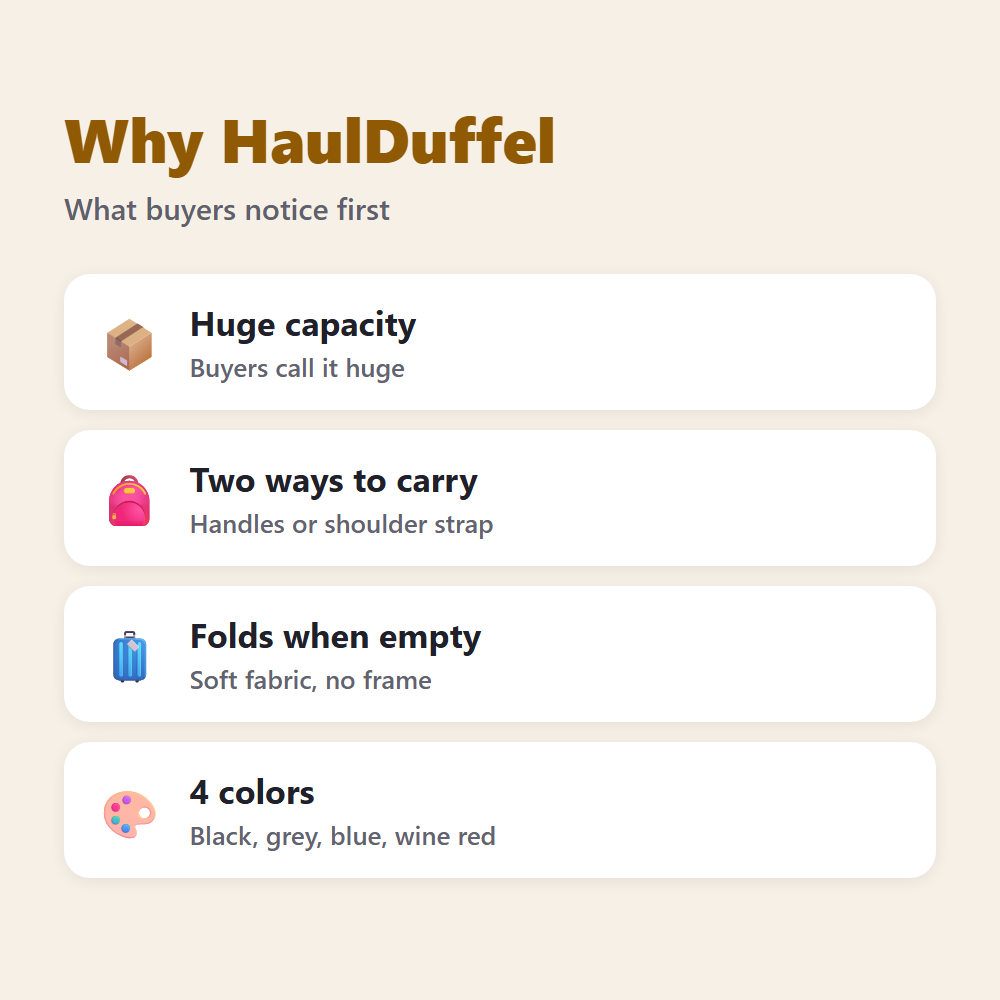 Why HaulDuffel