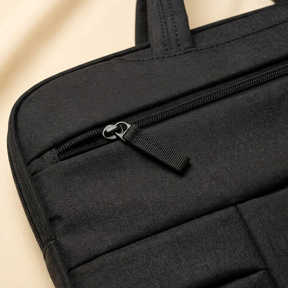 SlimCase zipper and stitching detail