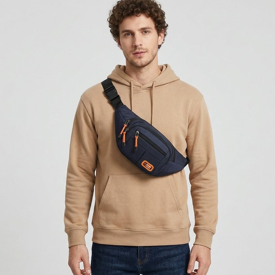 TrekBelt worn across the chest